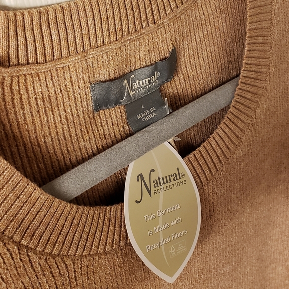 NWT! SET! Cashmere Blend Poncho And Tan Crew Neck Sweater - Picture 3 of 5